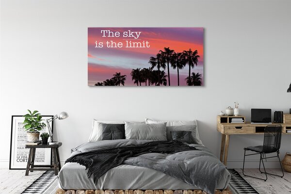 Tablouri canvas Palm apus de soare