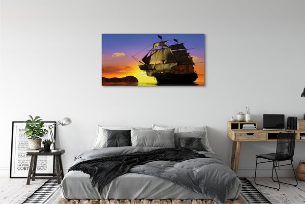 Tablouri canvas Sky navă de mare