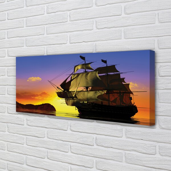Tablouri canvas Sky navă de mare