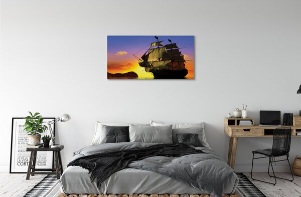 Tablouri canvas Sky navă de mare