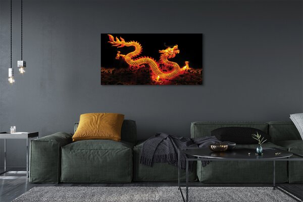 Tablouri canvas dragon de aur