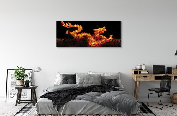 Tablouri canvas dragon de aur
