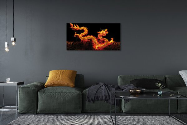 Tablouri canvas dragon de aur