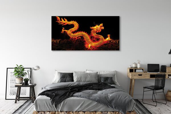 Tablouri canvas dragon de aur