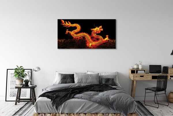 Tablouri canvas dragon de aur