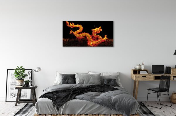 Tablouri canvas dragon de aur