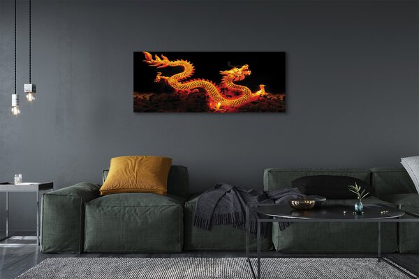 Tablouri canvas dragon de aur