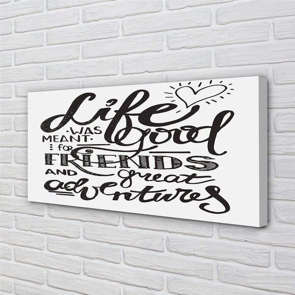 Tablouri canvas Motivantă string brun