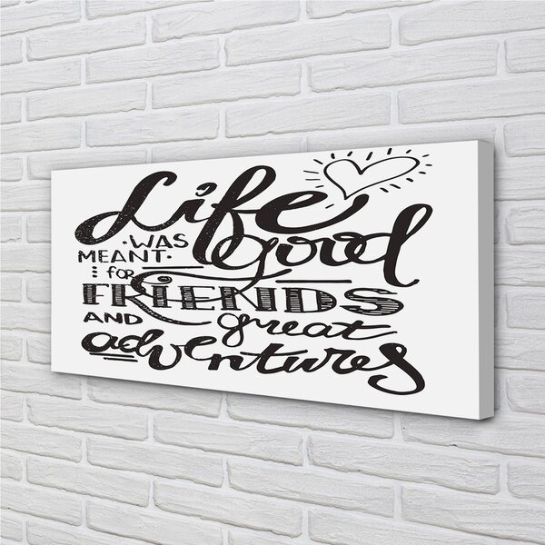 Tablouri canvas Motivantă string brun