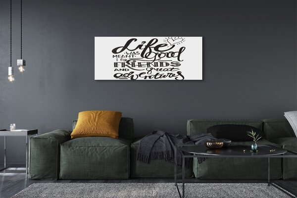 Tablouri canvas Motivantă string brun