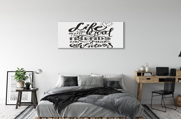 Tablouri canvas Motivantă string brun