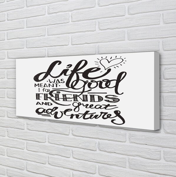 Tablouri canvas Motivantă string brun