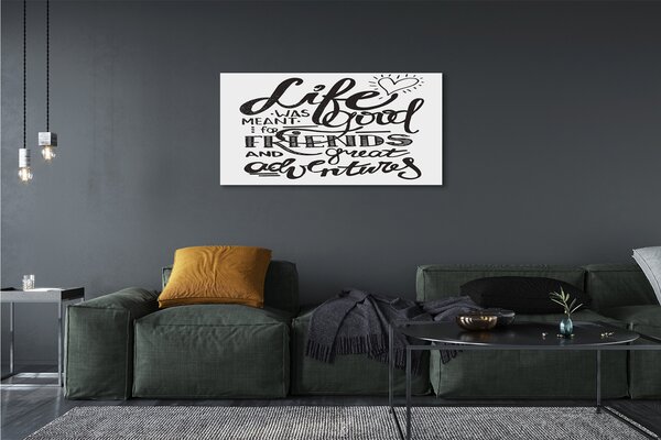 Tablouri canvas Motivantă string brun