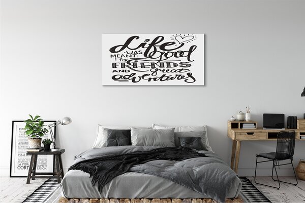Tablouri canvas Motivantă string brun