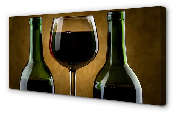 Tablouri canvas 2 sticle de vin de sticlă