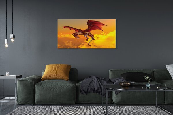 Tablouri canvas Cer nori dragon