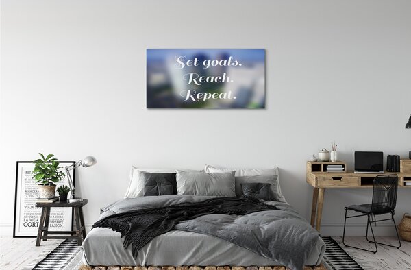 Tablouri canvas inscripție albă