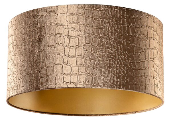 Abajur din catifea cu design de crocodil și interior auriu 50/50/25
