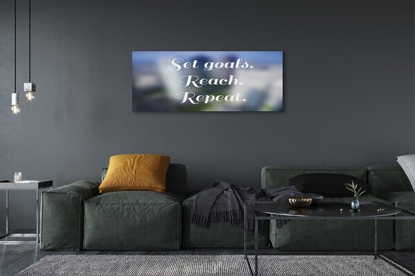 Tablouri canvas inscripție albă