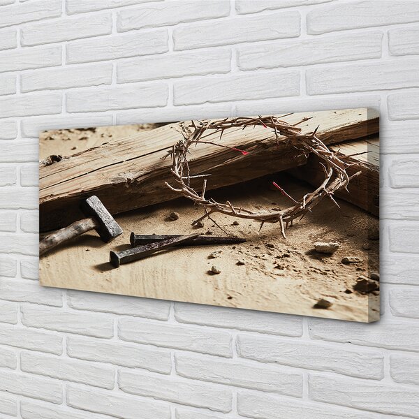 Tablouri canvas Crucea spini ciocan