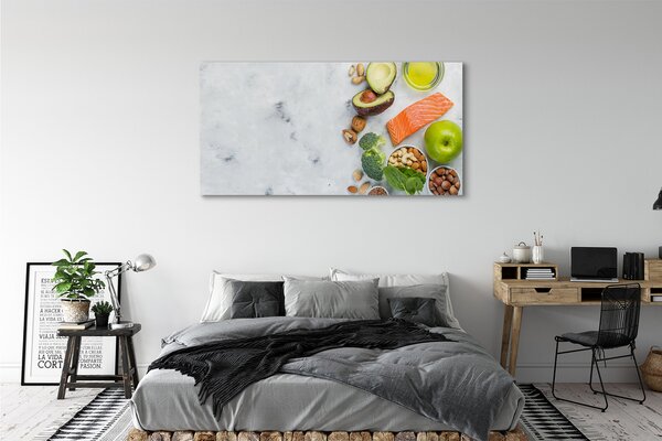 Tablouri canvas Somon nuci ulei de mere