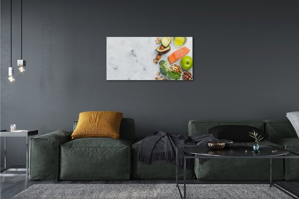Tablouri canvas Somon nuci ulei de mere