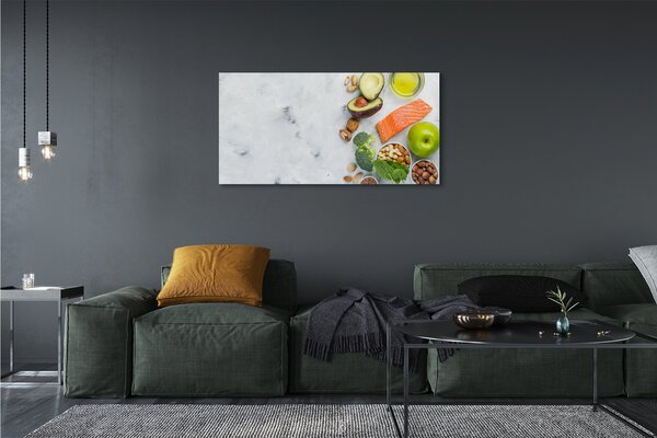 Tablouri canvas Somon nuci ulei de mere