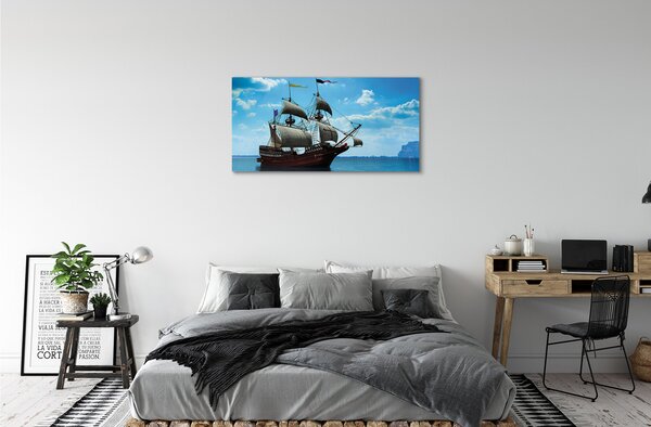 Tablouri canvas Norii navei cer mare