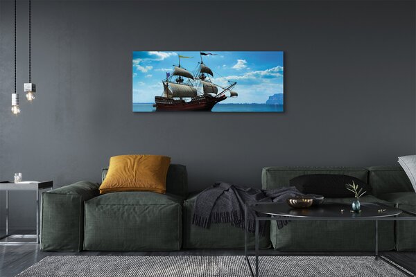 Tablouri canvas Norii navei cer mare