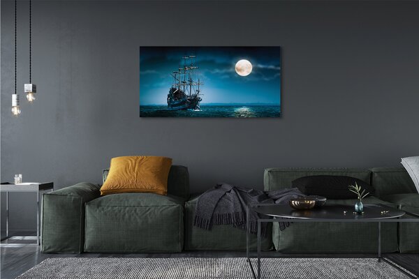 Tablouri canvas oraș Marea navă luna
