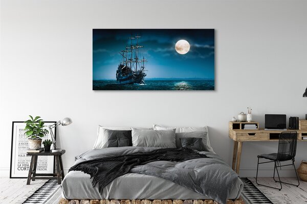 Tablouri canvas oraș Marea navă luna