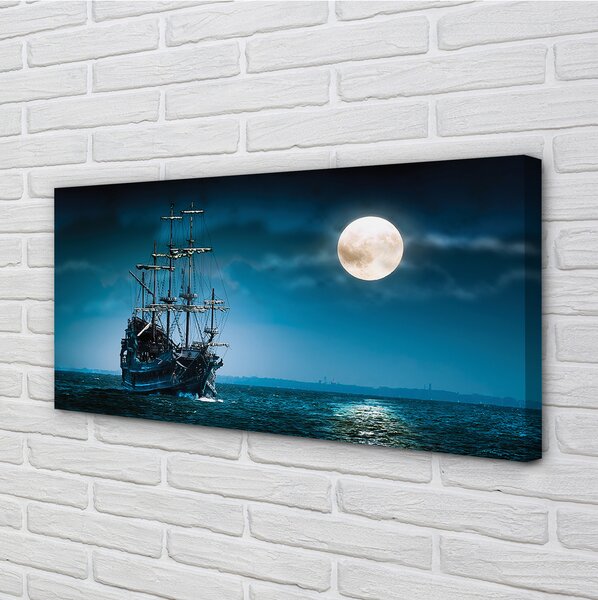 Tablouri canvas oraș Marea navă luna