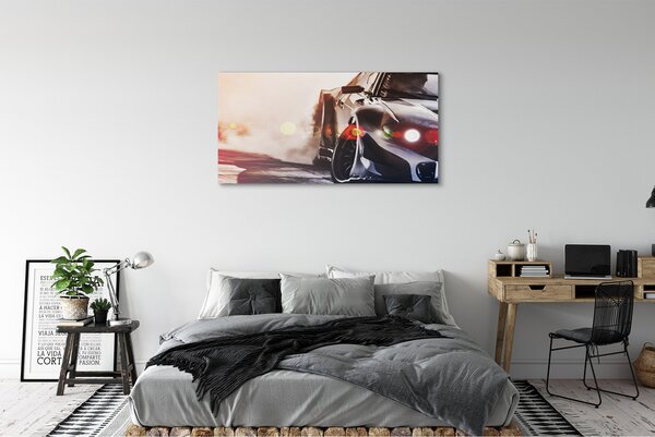 Tablouri canvas lumina auto negru