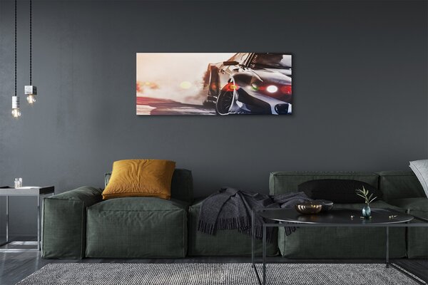 Tablouri canvas lumina auto negru