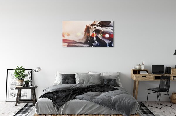 Tablouri canvas lumina auto negru
