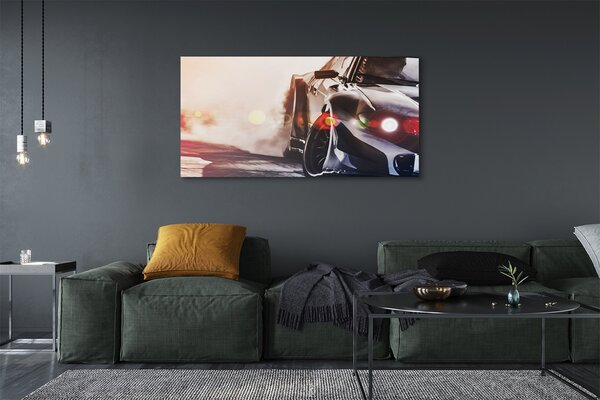 Tablouri canvas lumina auto negru