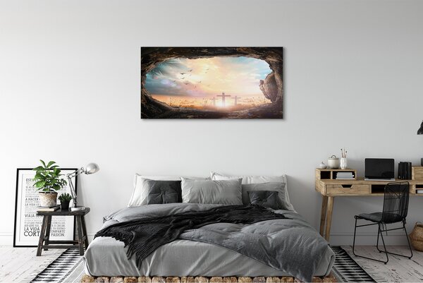 Tablouri canvas Pestera traversează păsările