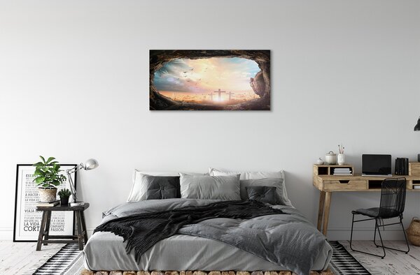 Tablouri canvas Pestera traversează păsările