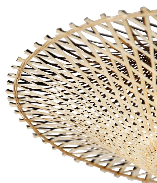 Lampă de podea modernă arc alb cu abajur oriental cu bambus 50 cm - XXL Rina