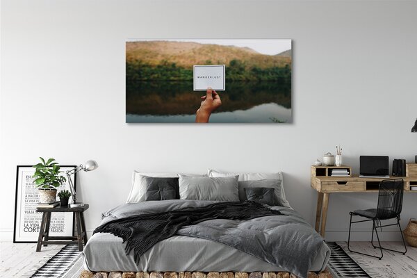 Tablouri canvas Panorama mână litere