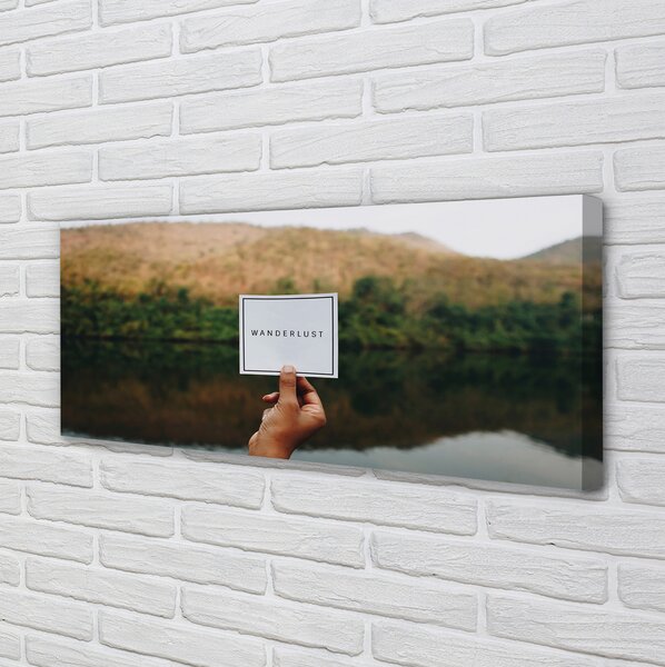 Tablouri canvas Panorama mână litere
