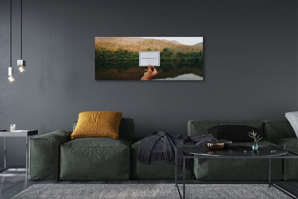 Tablouri canvas Panorama mână litere