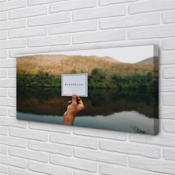 Tablouri canvas Panorama mână litere