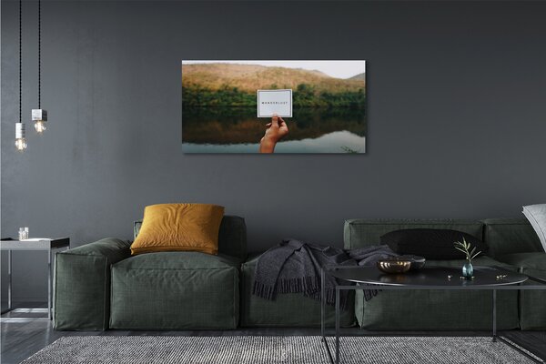 Tablouri canvas Panorama mână litere