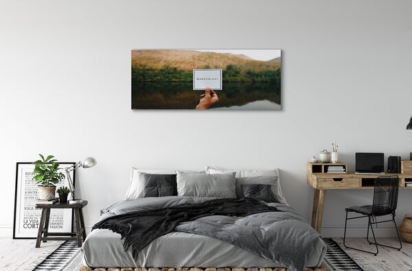 Tablouri canvas Panorama mână litere