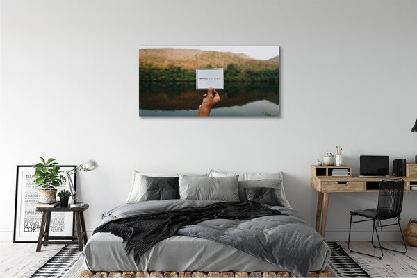 Tablouri canvas Panorama mână litere