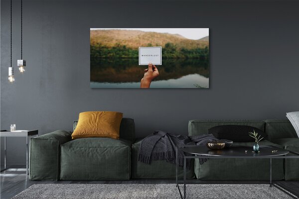 Tablouri canvas Panorama mână litere