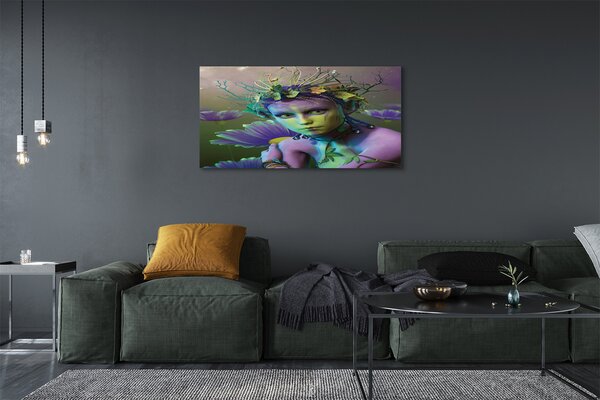 Tablouri canvas Elf femeie flori
