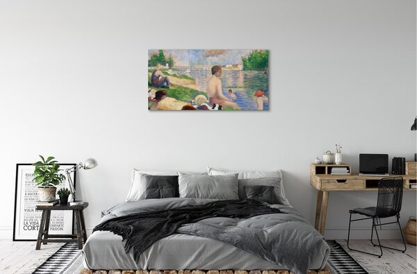 Tablouri canvas Plaja Arta pe lac