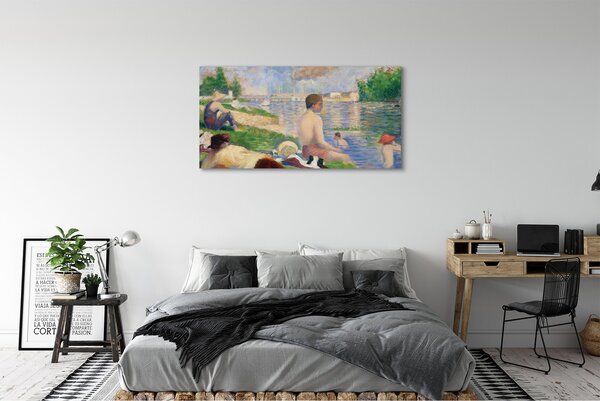 Tablouri canvas Plaja Arta pe lac